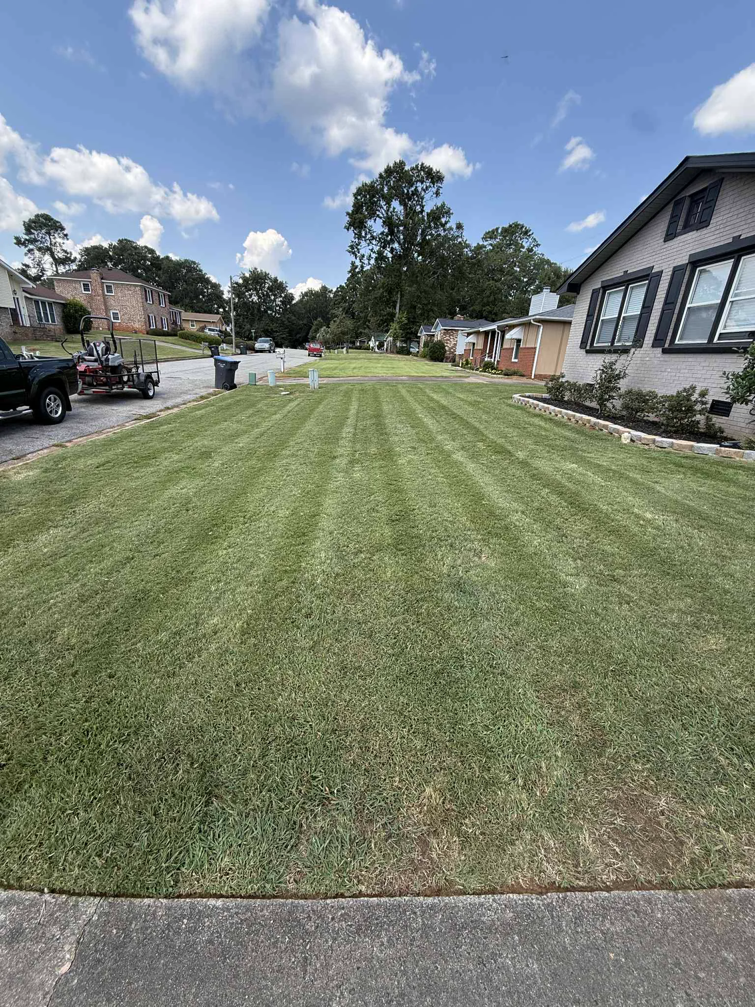 Beautiful maintained lawn by Lawn Love Lawn Care in North Augusta, SC