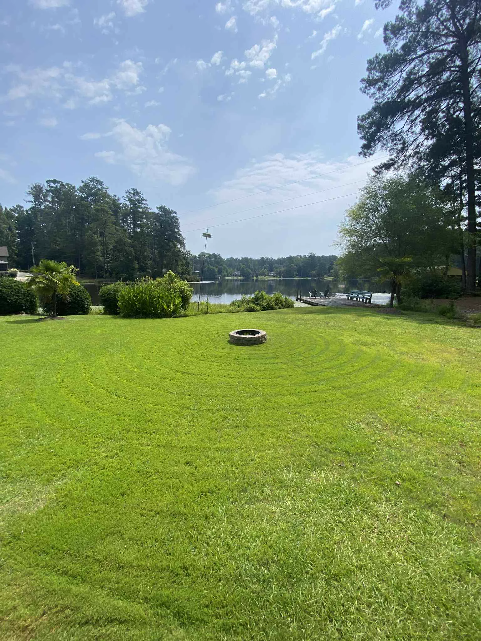 Lake view property lawn care